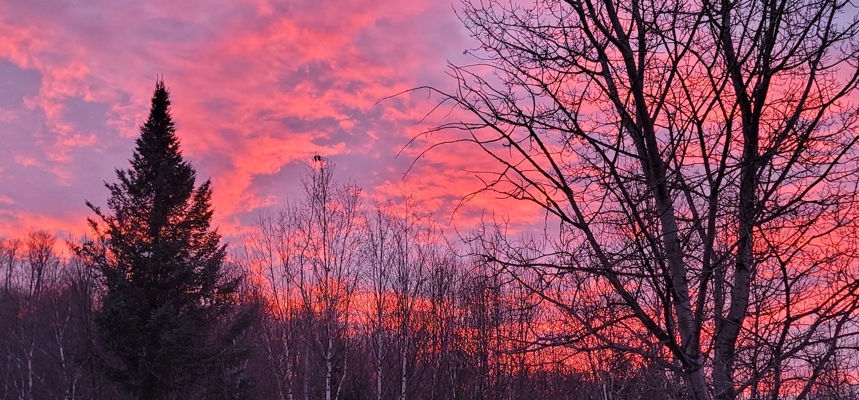 Panorama au coucher du soleil sur les Laurentides